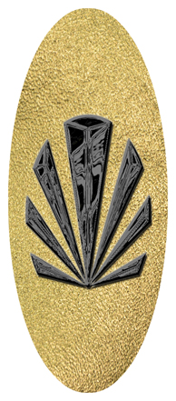 Black Sunburst Shimmer Gold